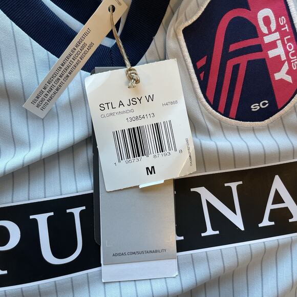 NWT Adidas St. Louis City Soccer 2023 Inaugural Season Away Jersey Gray Men's M - Picture 9 of 16